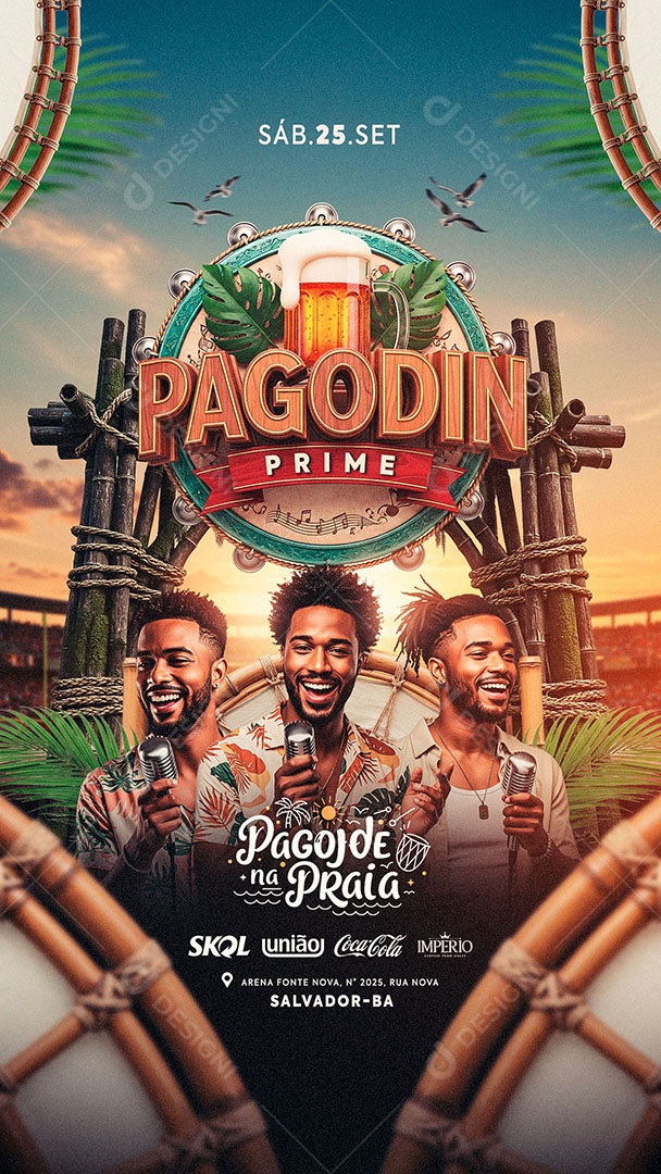 Flyer Pagodin Prime Social Media Story PSD Editável