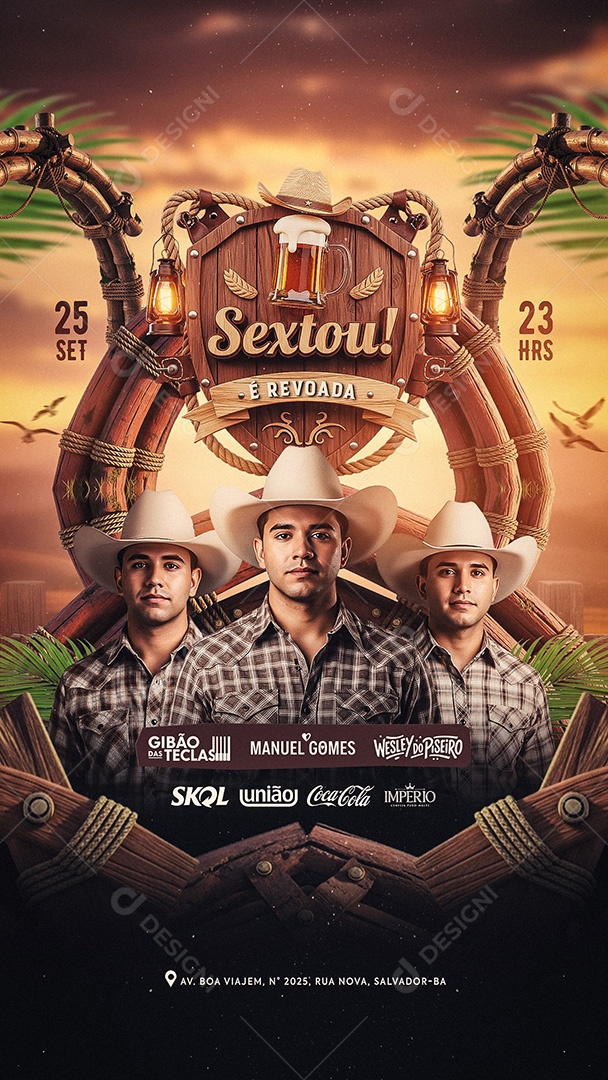 Flyer Sextou é Revoada Social Media Story PSD Editável