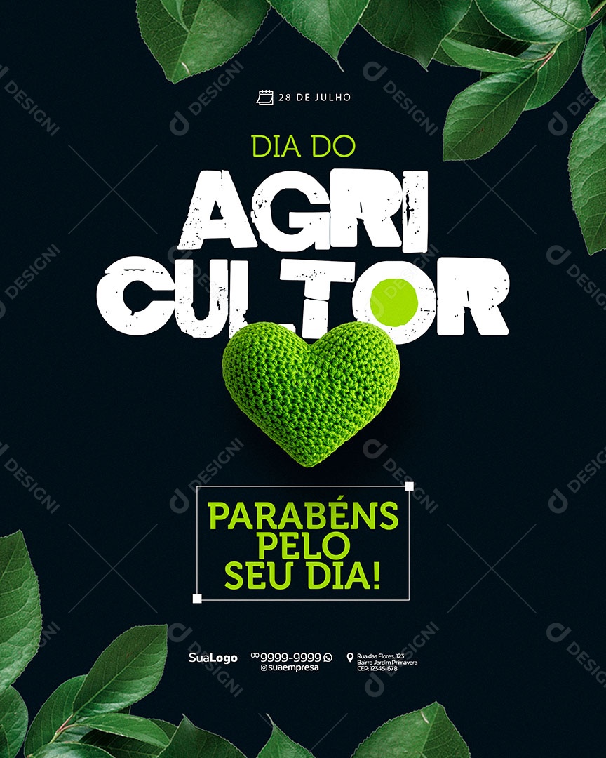 Dia do Agricultor 28 de Julho Social Media PSD Editável