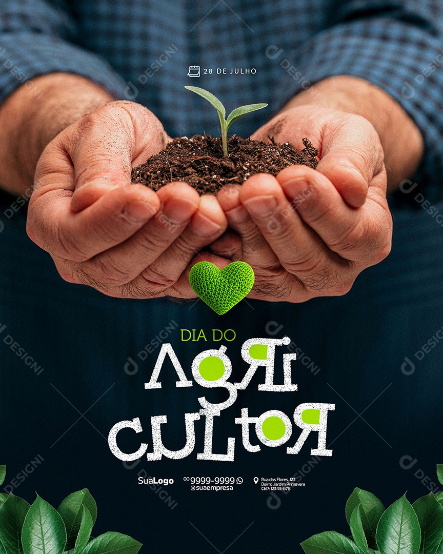 Dia do Agricultor 28 de Julho Social Media PSD Editável
