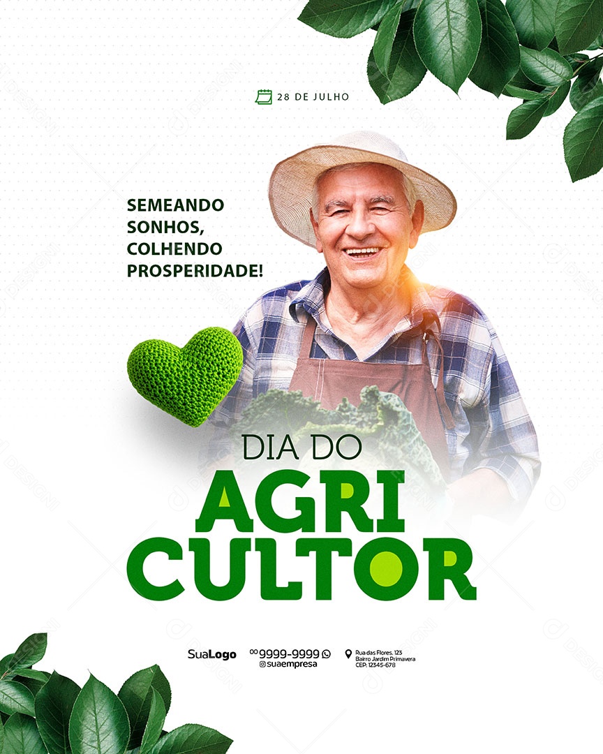 Dia do Agricultor 28 de Julho Social Media PSD Editável