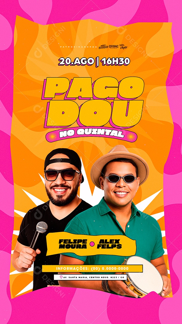 Story Flyer Pagodou no Quintal Social Media PSD Editável
