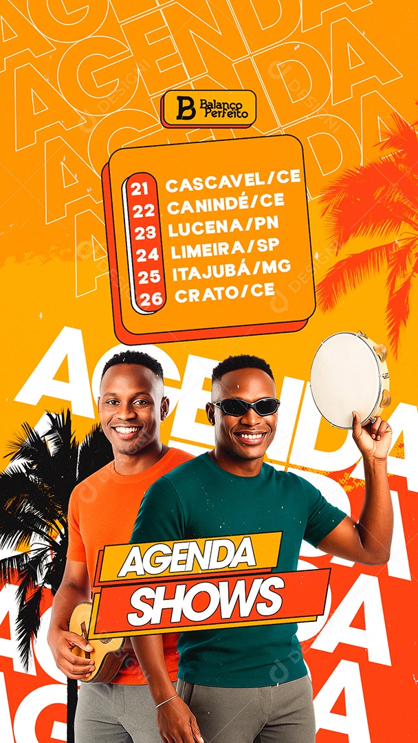 Story Flyer Agenda De Shows Social Media PSD Editável