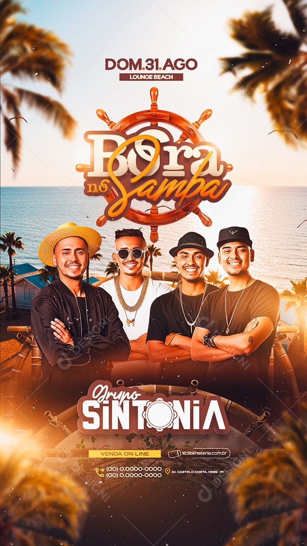 Story Flyer Domingo de Pagode Social Media PSD Editável