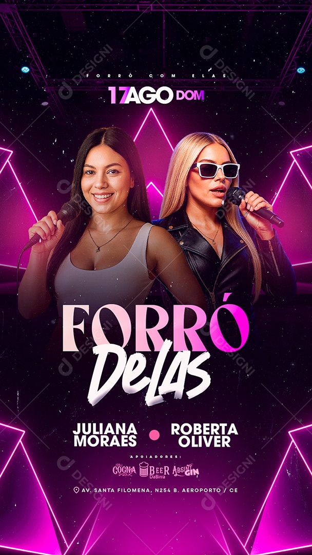 Story Flyer Forró Delas Social Media PSD Editável