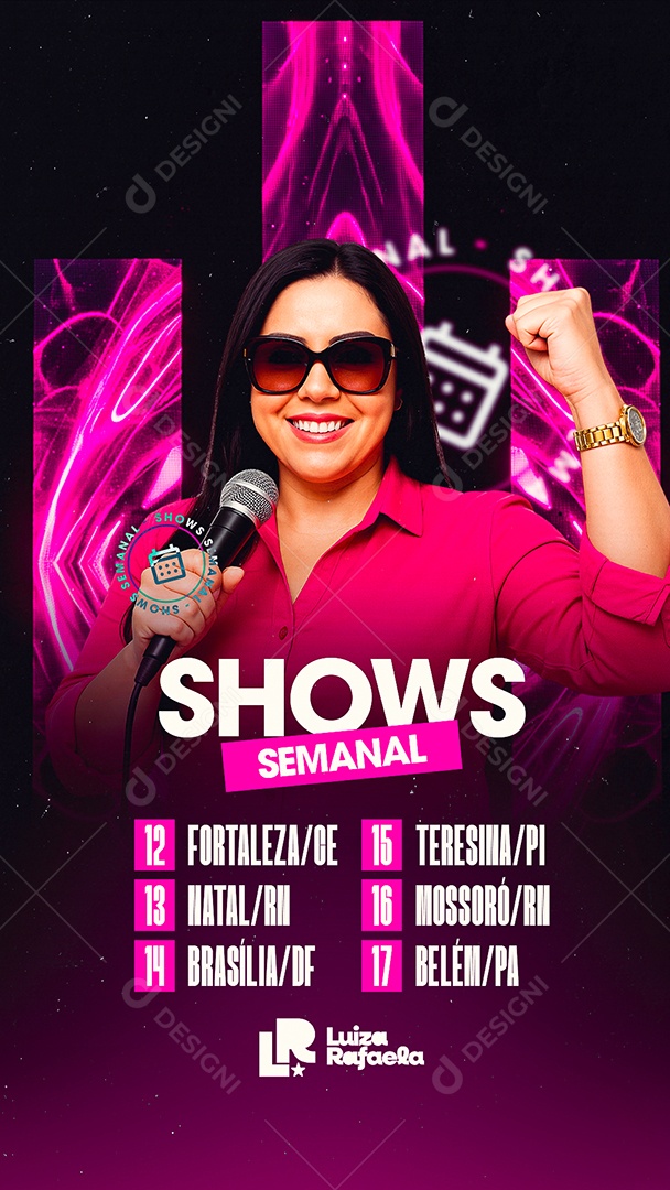 Story Flyer Agenda De Shows Social Media PSD Editável