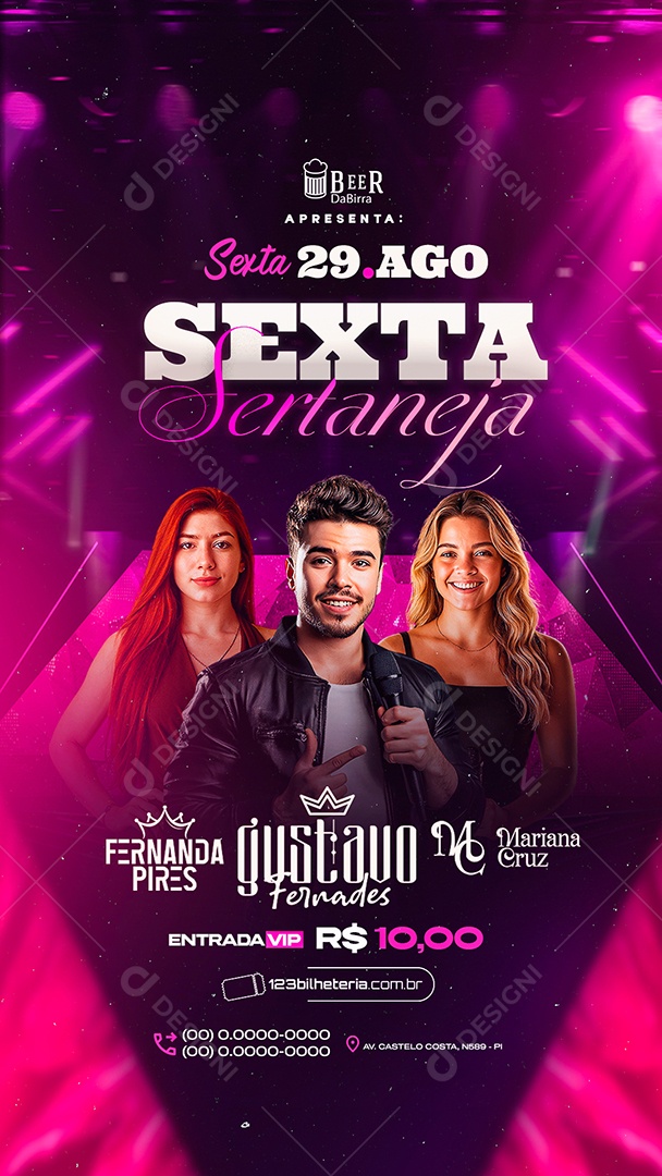 Story Flyer Sexta Sertanejo Social Media PSD Editável