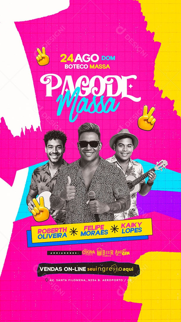 Story Flyer Pagode Massa Social Media PSD Editável