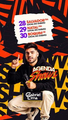 Story Flyer Agenda De Shows Social Media PSD Editável