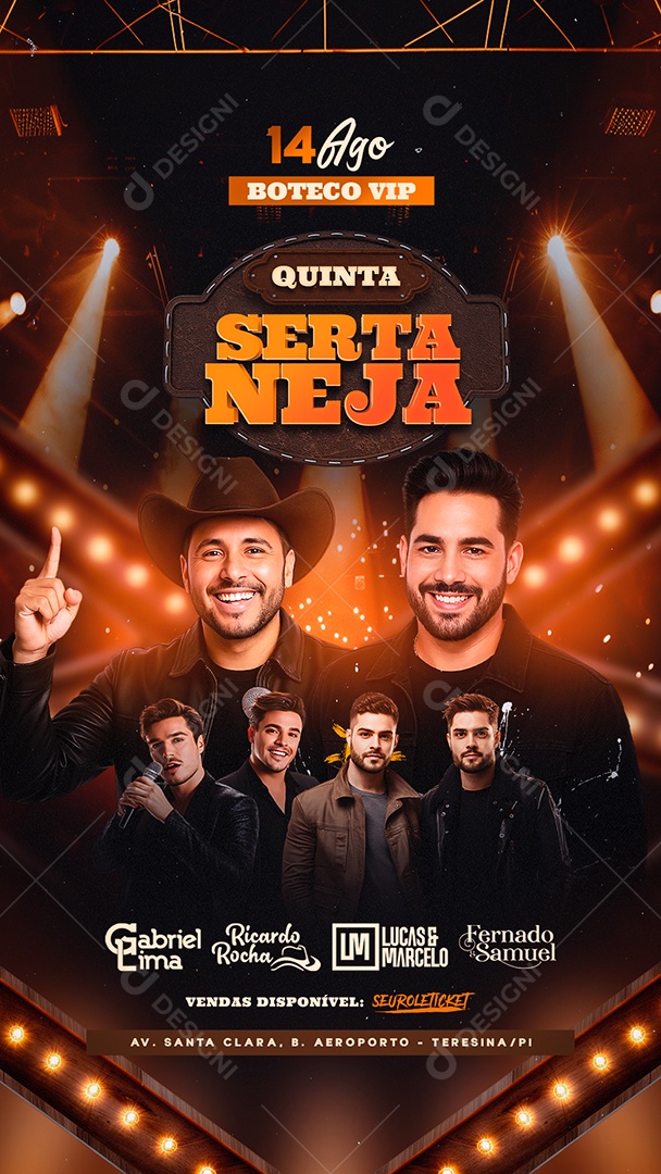 Story Flyer Quinta Sertaneja Social Media PSD Editável