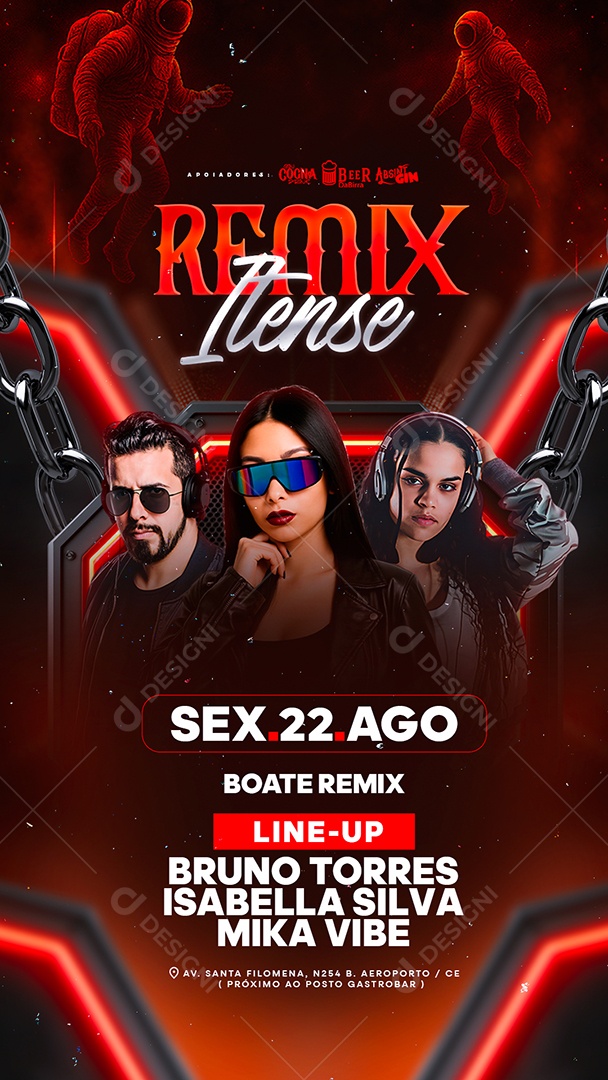 Story Flyer Remix Itense Social Media PSD Editável