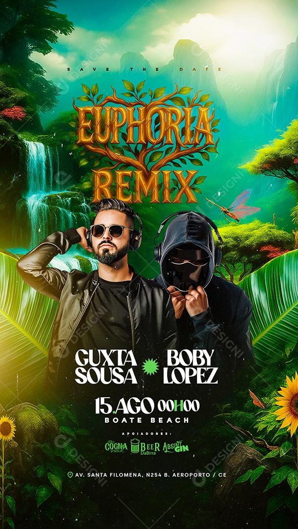 Story Flyer Euphoria Remix Social Media PSD Editável