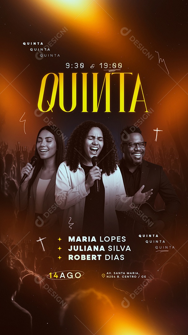 Story Flyer Gospel Quinta Social Media PSD Editável