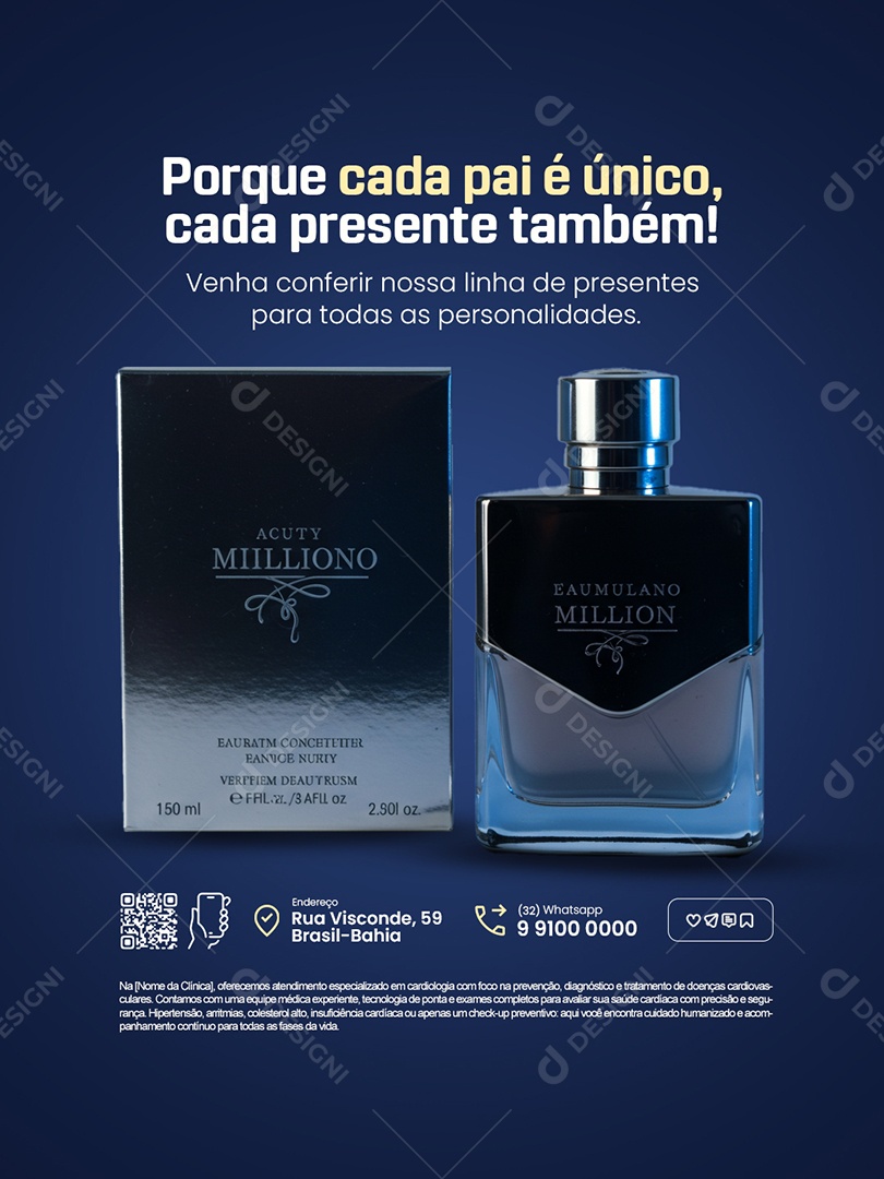 Loja Presente Perfume Social Media PSD Editável