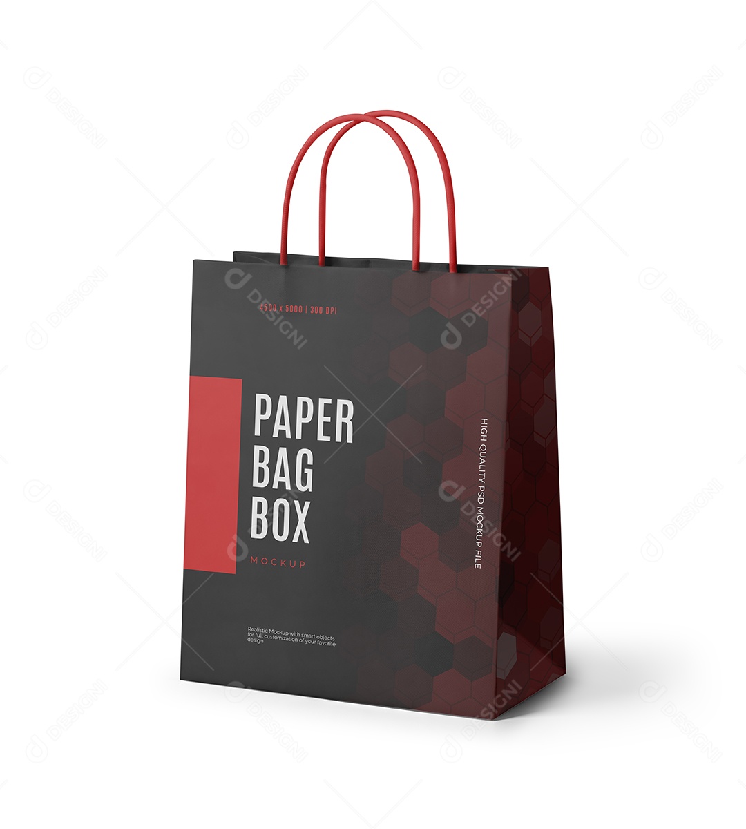 Sacola de Papel PSD Editável Mockup