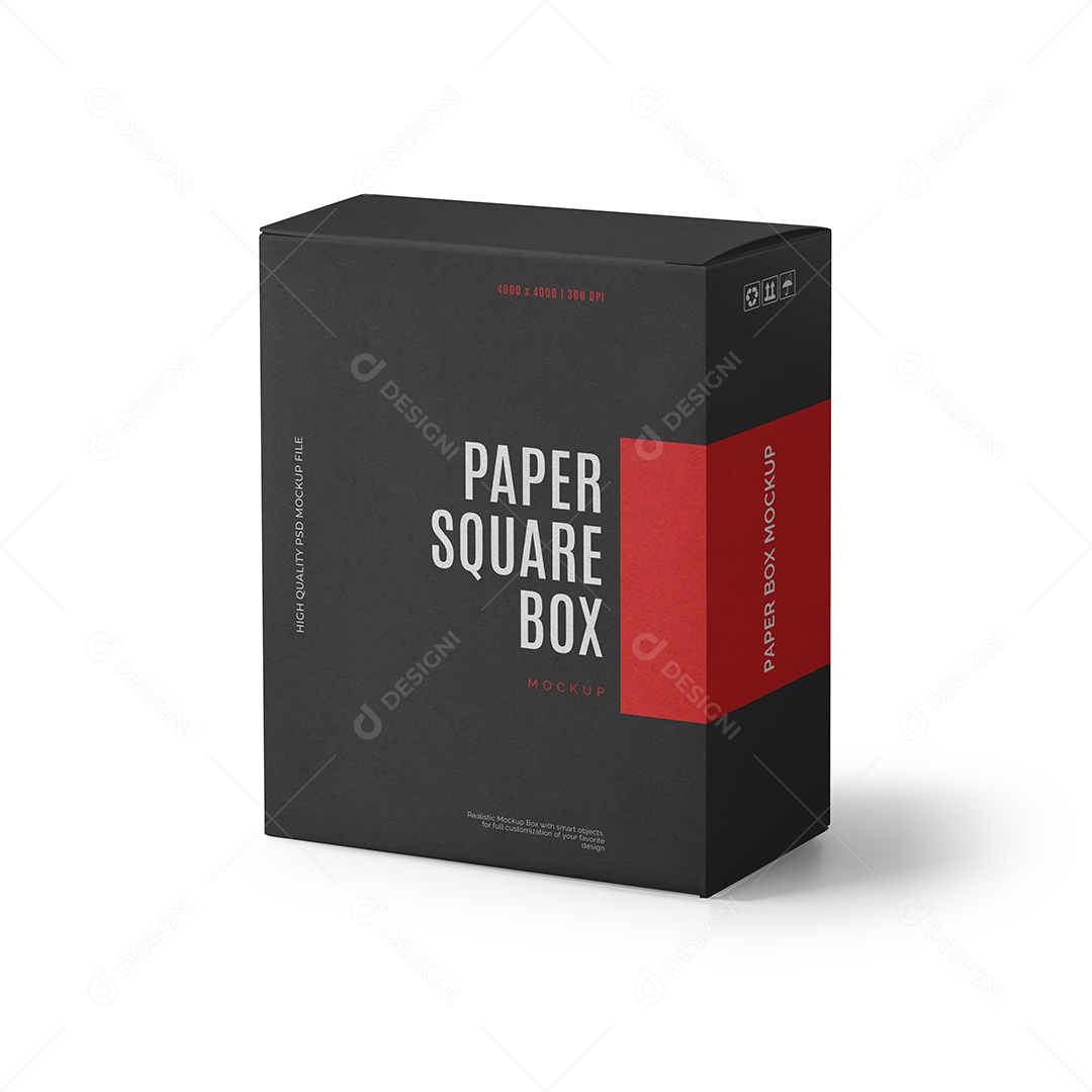 Mockup Caixa de Papel PSD Editável