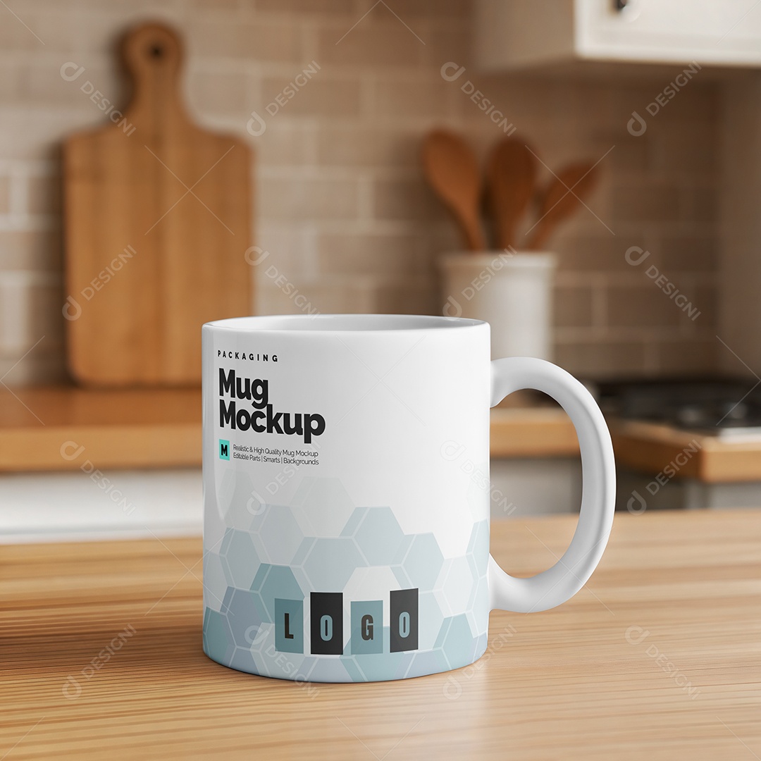 Mockup de Caneca PSD Editável
