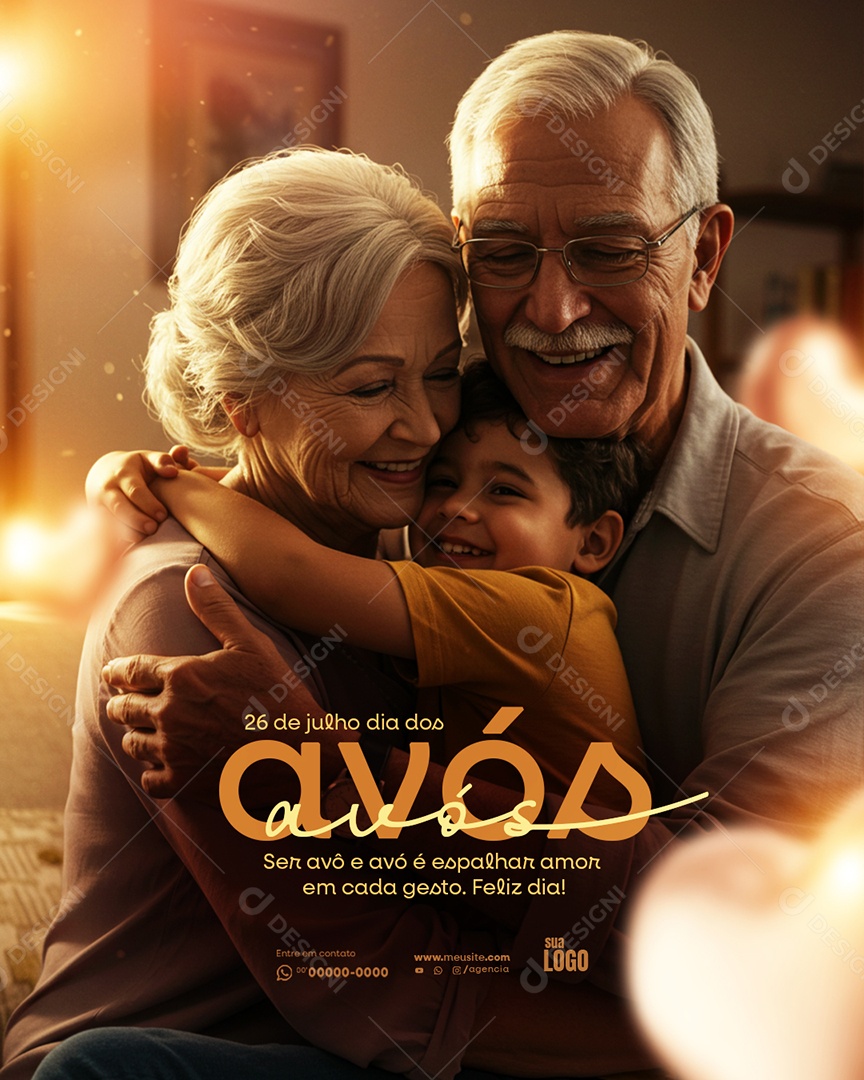 Dia dos Avós 26 de Julho Social Media PSD Editável