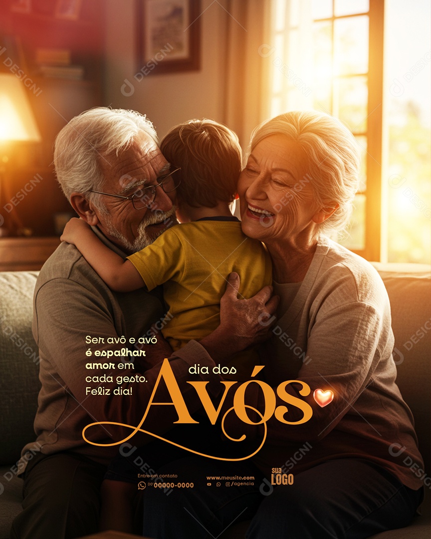 Dia dos Avós 26 de Julho Social Media PSD Editável