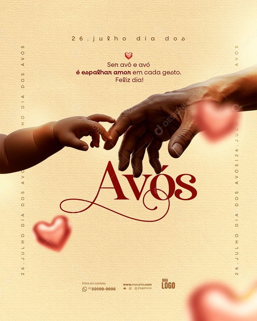 Dia dos Avós 26 de Julho Social Media PSD Editável