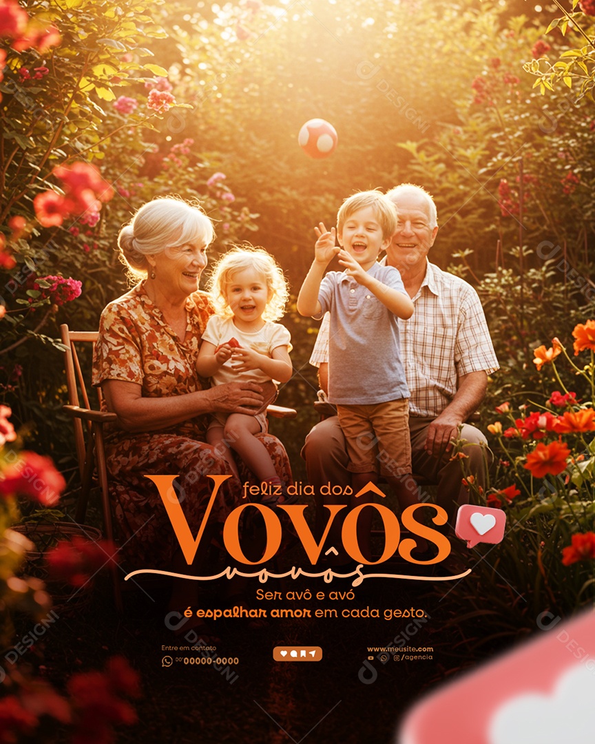 Dia dos Avós 26 de Julho Social Media PSD Editável