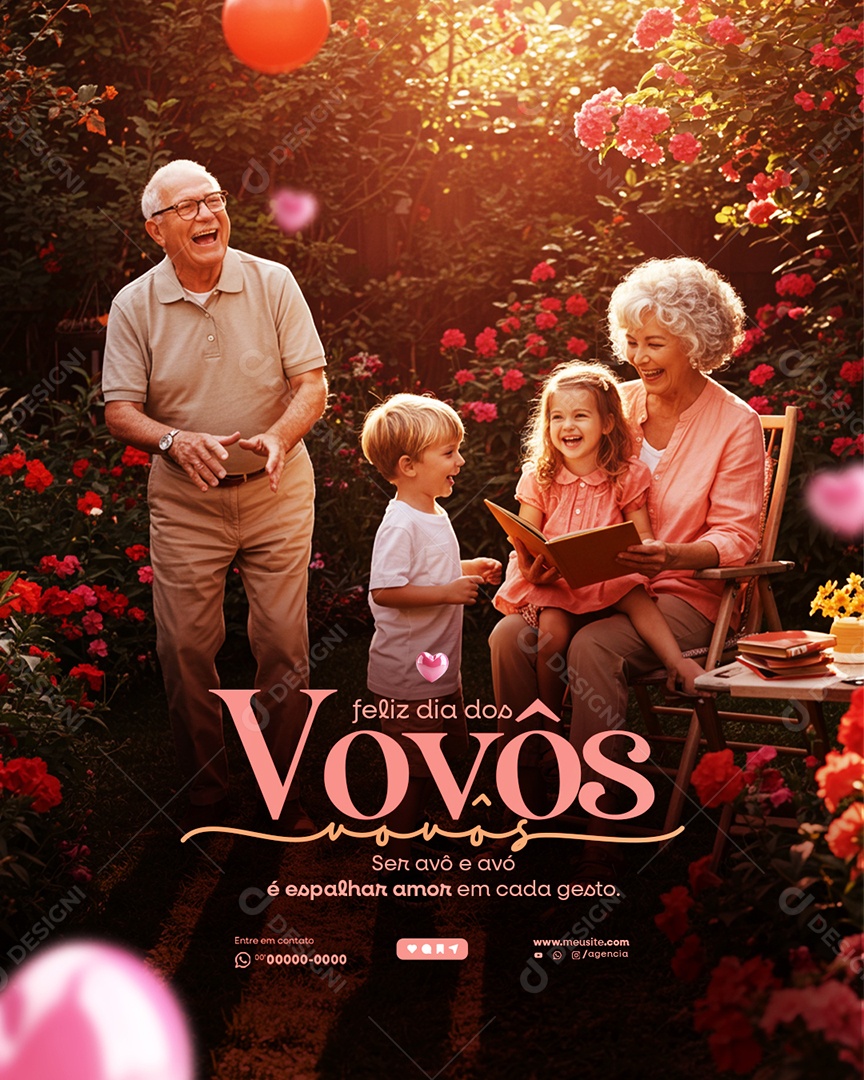 Dia dos Avós 26 de Julho Social Media PSD Editável