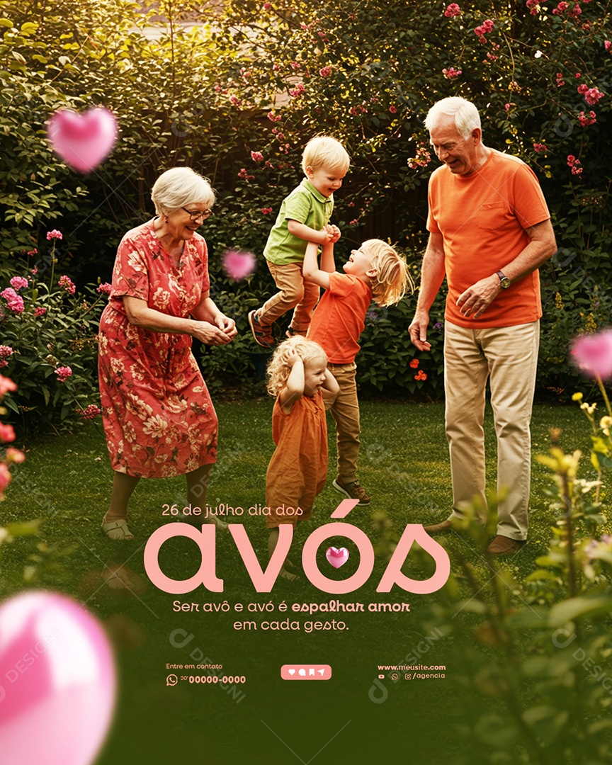 Dia dos Avós 26 de Julho Social Media PSD Editável