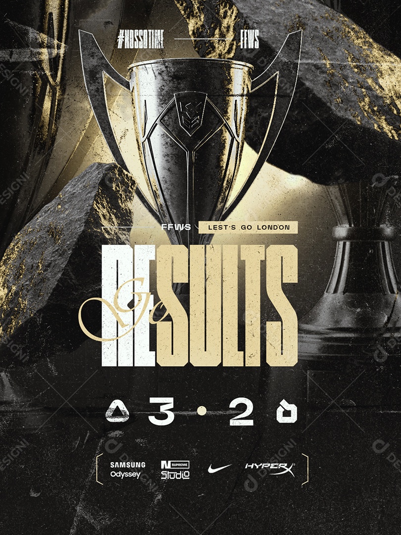 Esports Resultados Social Media PSD Editável