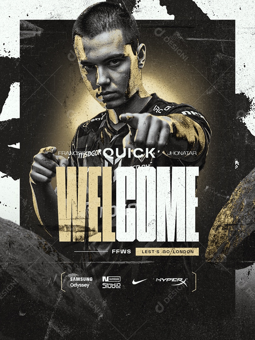 Esports Quick Welcome Social Media PSD Editável