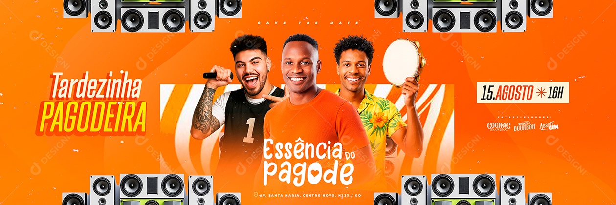 Carrossel Flyer Tardezinha Pagodeira Social Media PSD Editável