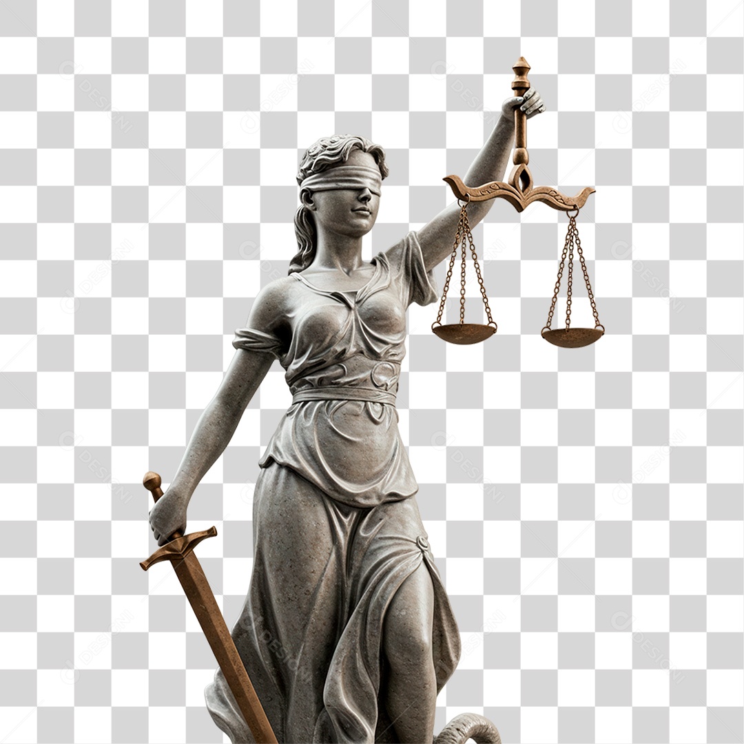 Estátua da Justiça PNG Transparente