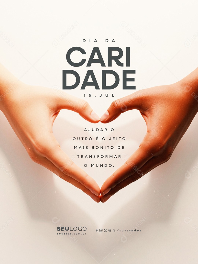 Dia da Caridade 19 de Julho Social Media PSD Editável