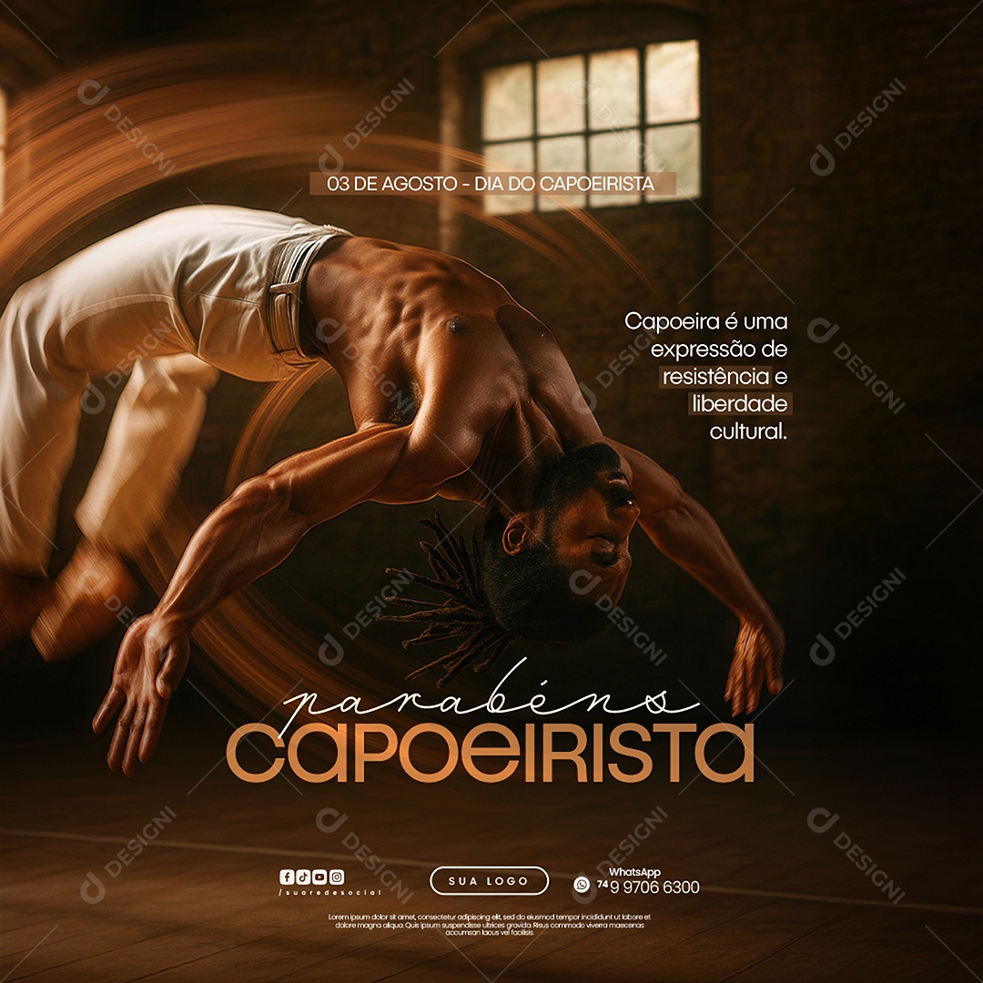 Social Media Capoeira É Uma Expressão De Resistência E Liberdade Cultural PSD Editável