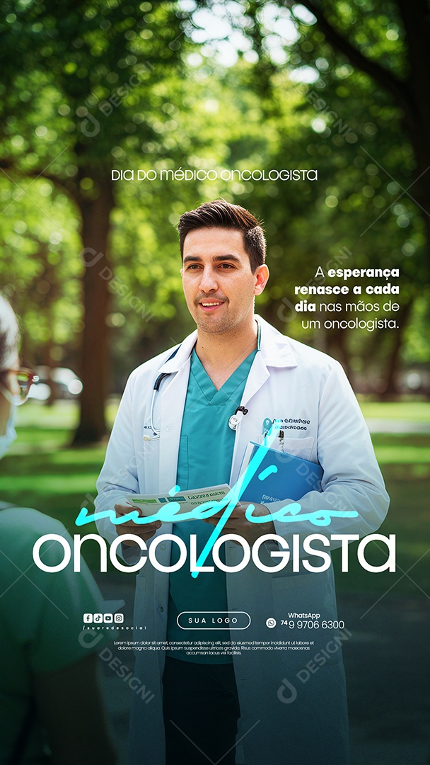 Story Dia do Médico Oncologista 09 de Julho Social Media PSD Editável