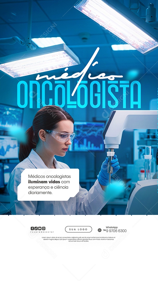 Story Dia do Médico Oncologista 09 de Julho Social Media PSD Editável
