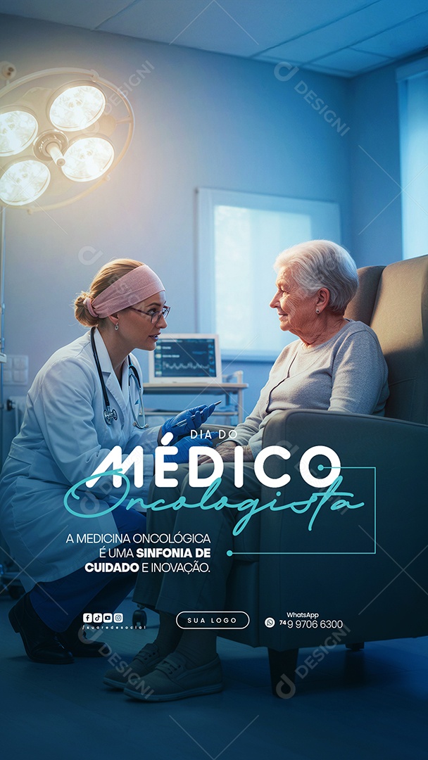 Story Dia do Médico Oncologista 09 de Julho Social Media PSD Editável