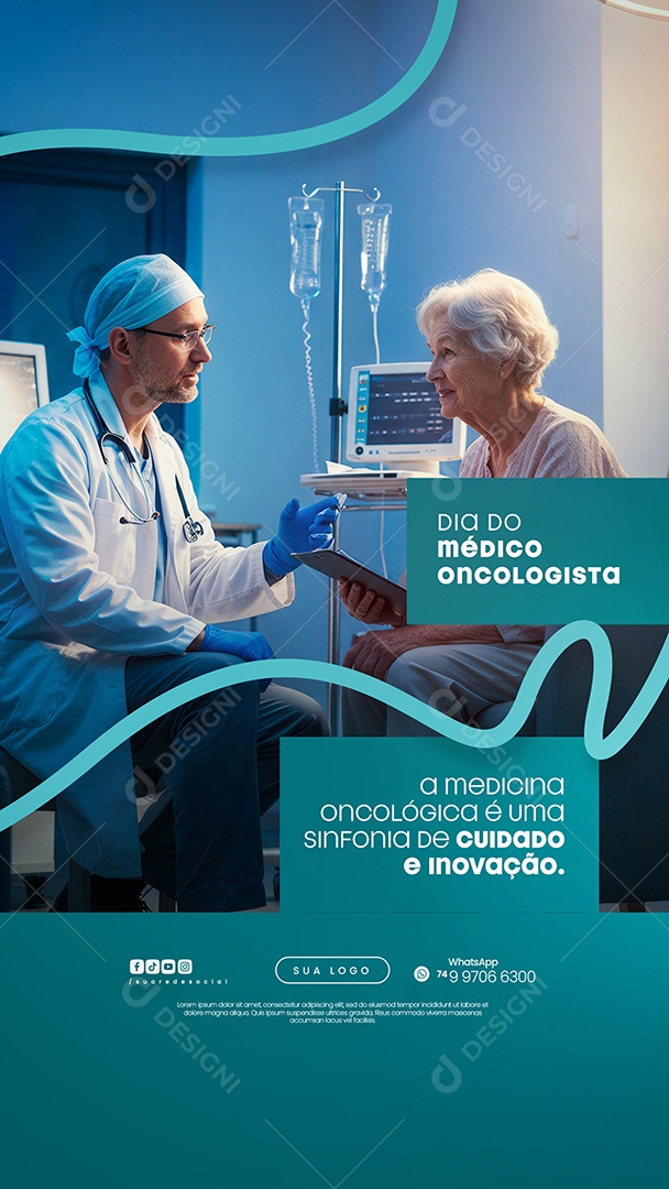 Story Dia do Médico Oncologista 09 de Julho Social Media PSD Editável