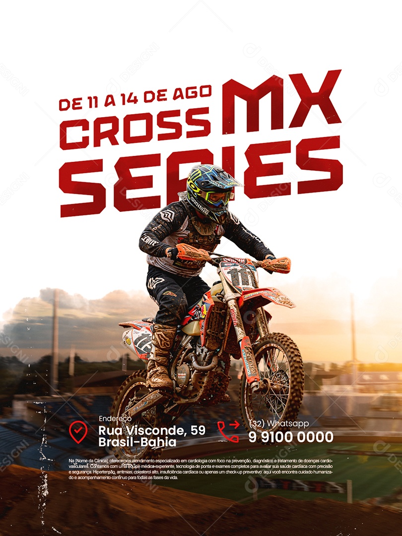 Motocross De 11 a 14 de Agosto MX Series Social Media PSD Editável