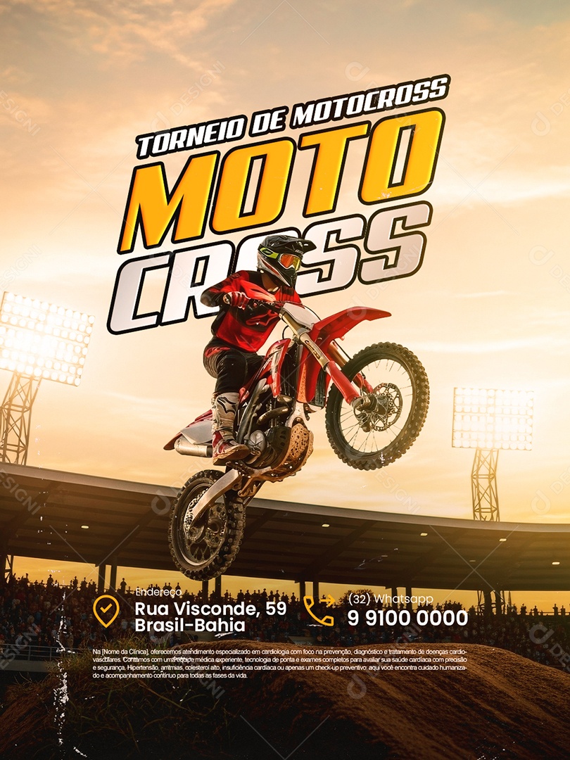 Torneio de Motocross Social Media PSD Editável