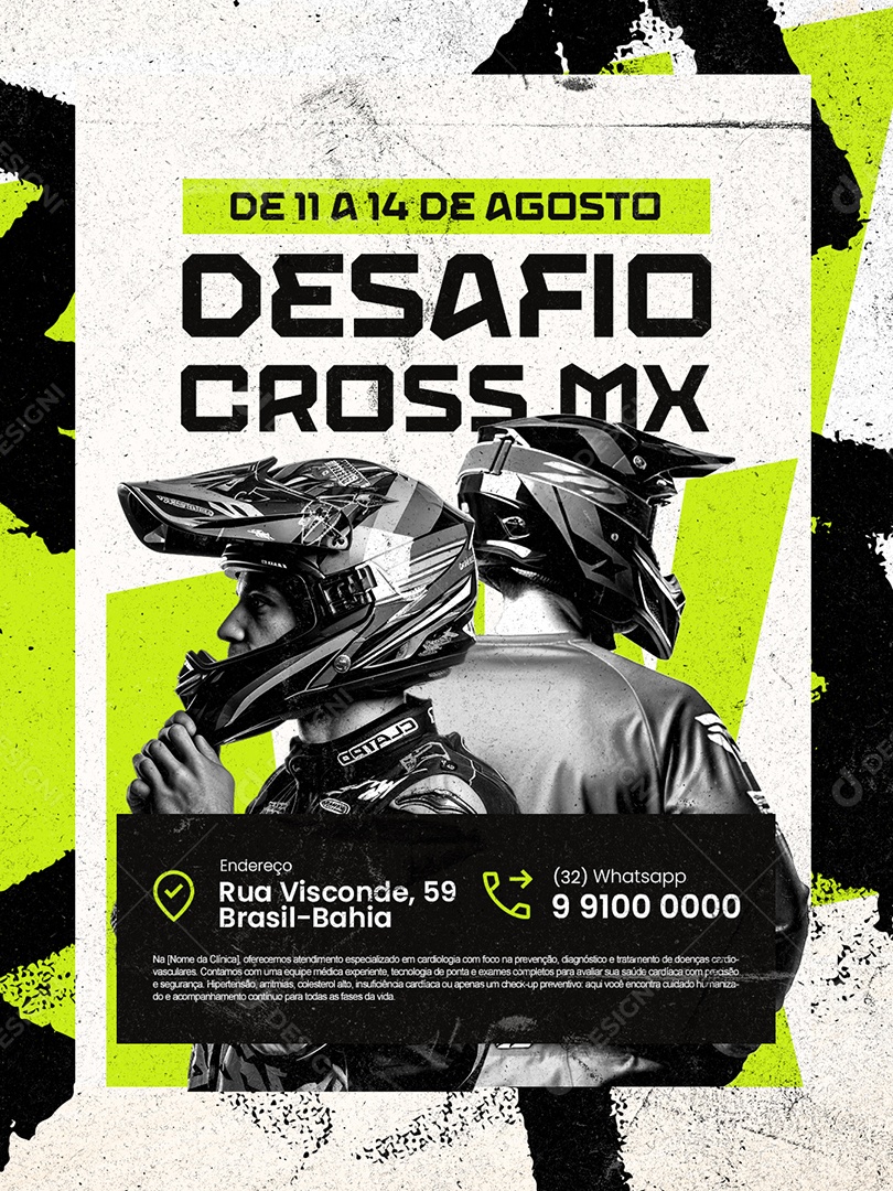 Motocross Desafio Cross MX Social Media PSD Editável