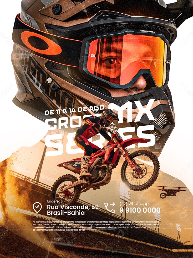 Motocross De 11 a 14 de Agosto MX Series Social Media PSD Editável