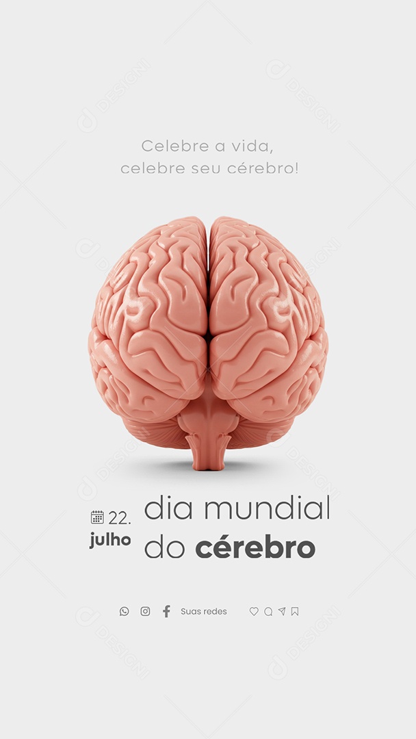 Story Dia Mundial do Cérebro 22 De Julho Social Media PSD Editável