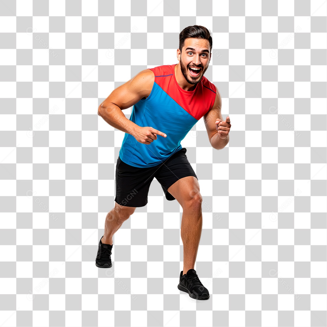 Homem Malhando PNG Transparente