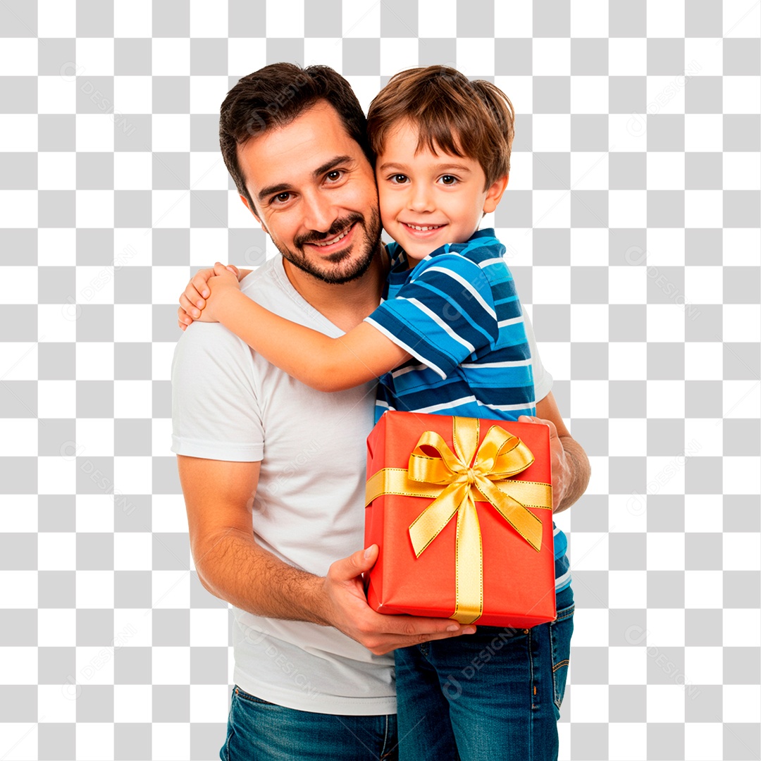 Filho Entregado Presente para o Pai PNG Transparente