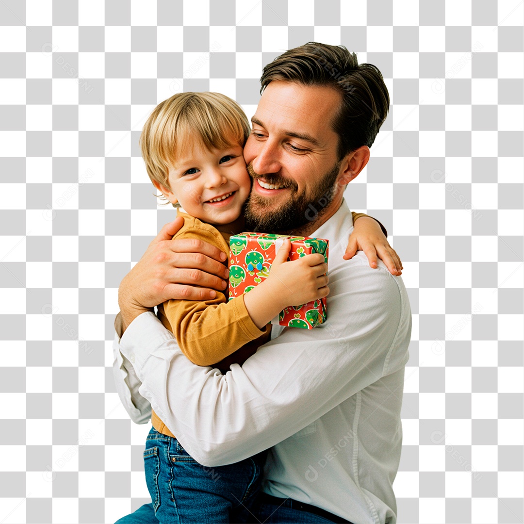 Filho Entregado Presente para o Pai PNG Transparente