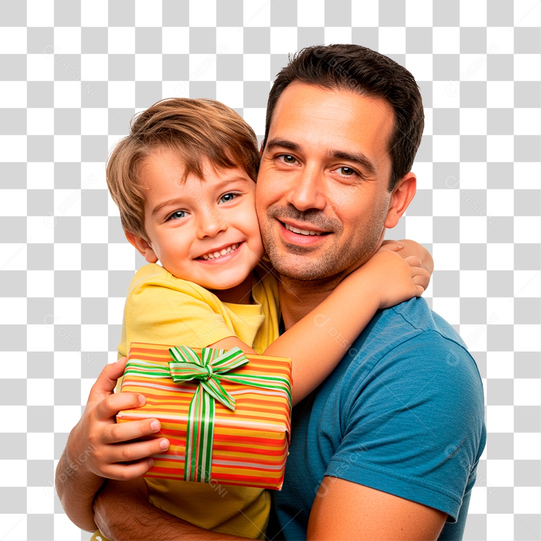 Filho Entregado Presente para o Pai PNG Transparente