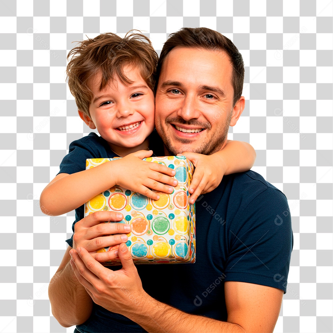 Filho Entregado Presente para o Pai PNG Transparente