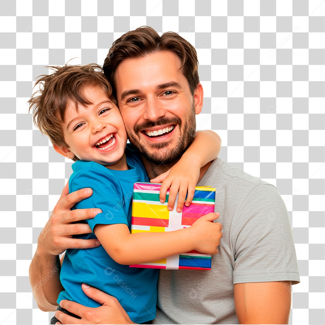 Filho Entregado Presente para o Pai PNG Transparente