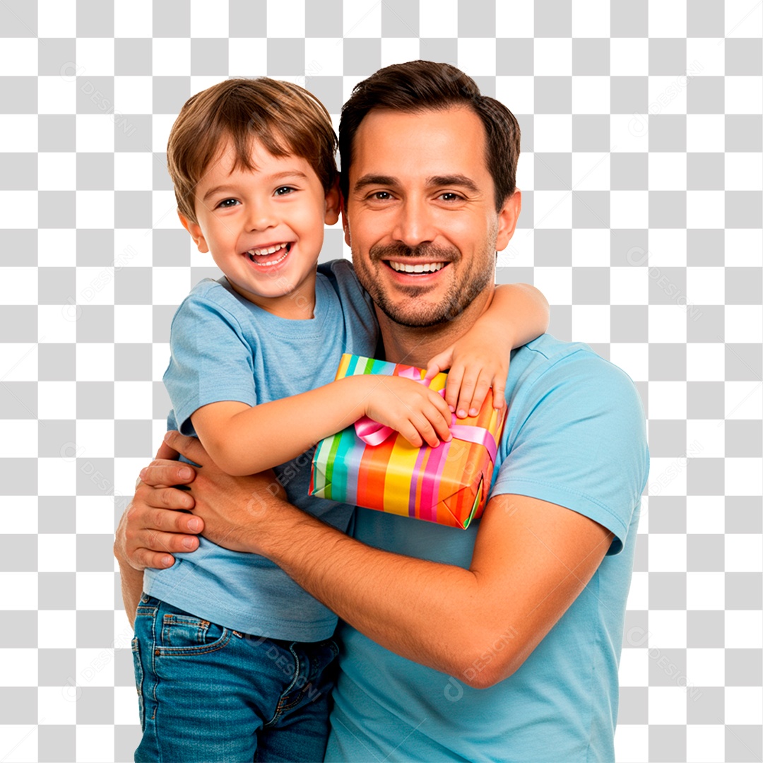 Filho Entregado Presente para o Pai PNG Transparente