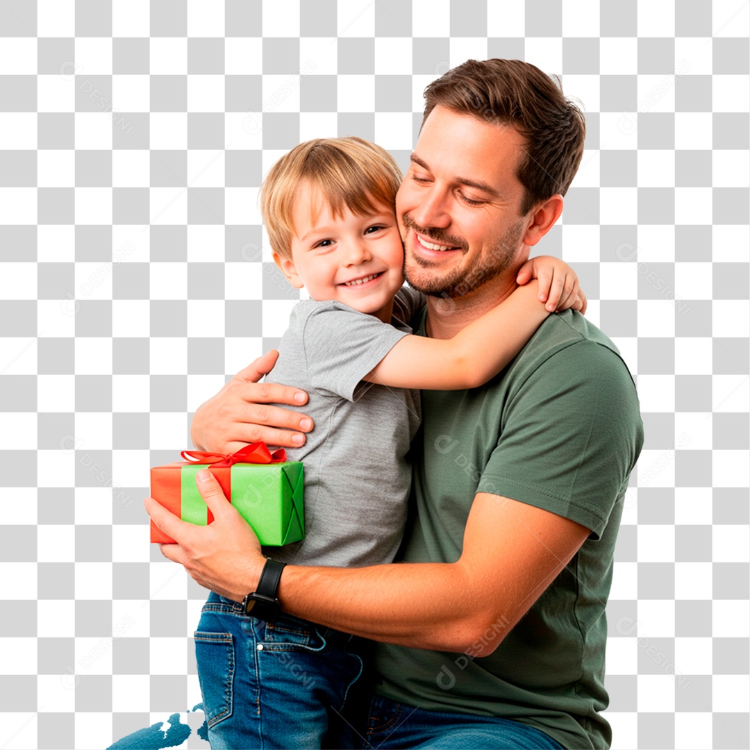 Filho Entregado Presente para o Pai PNG Transparente